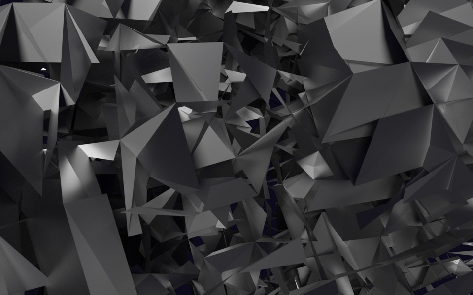 Download 3D Grey Geometric Shapes wallpaper