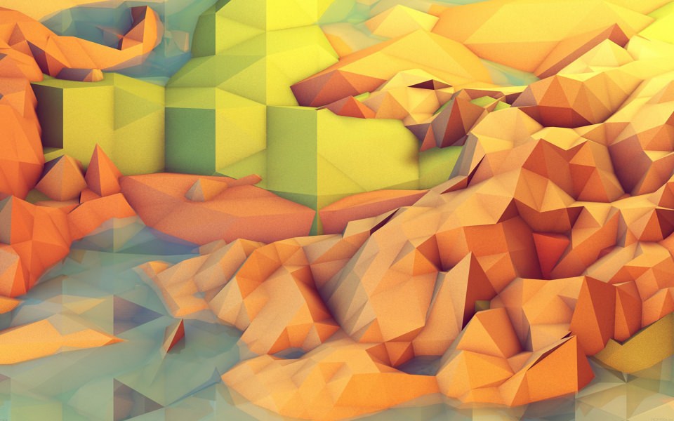 Download 3D Triangle Mountain Range wallpaper