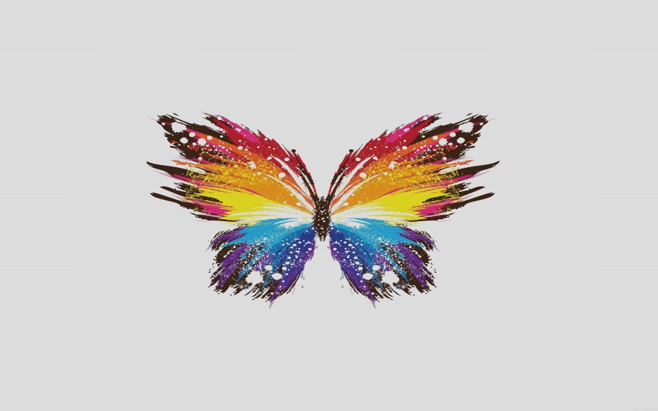 Download Abstract Colorful Illustrated Butterfly wallpaper