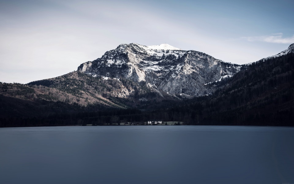 Download Across The Lake To Mountain wallpaper