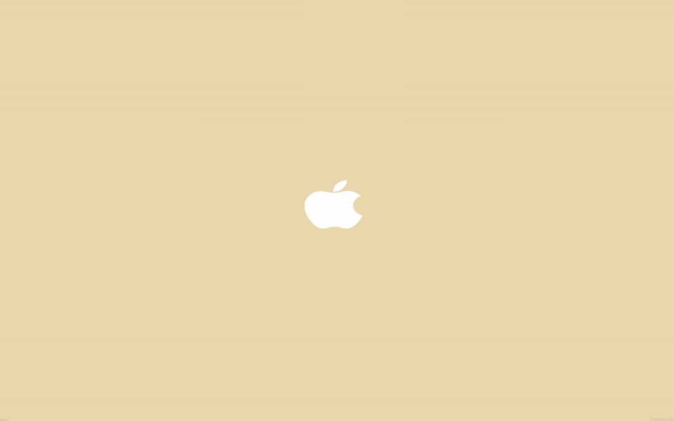 Download Apple Logo Gold Minimal wallpaper