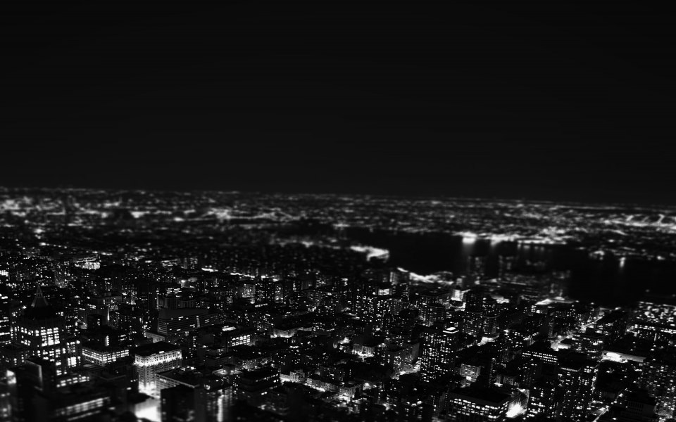 Download Black and White City Lights wallpaper