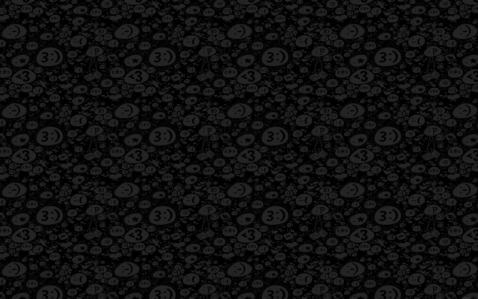 Download Black Emoticon Pattern wallpaper