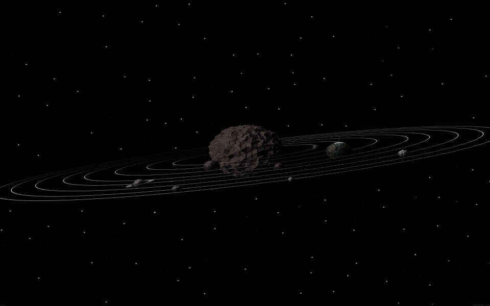 Download Black Space Solar System wallpaper