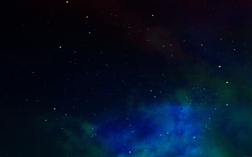 Download Blue Aurora in Starry Space wallpaper