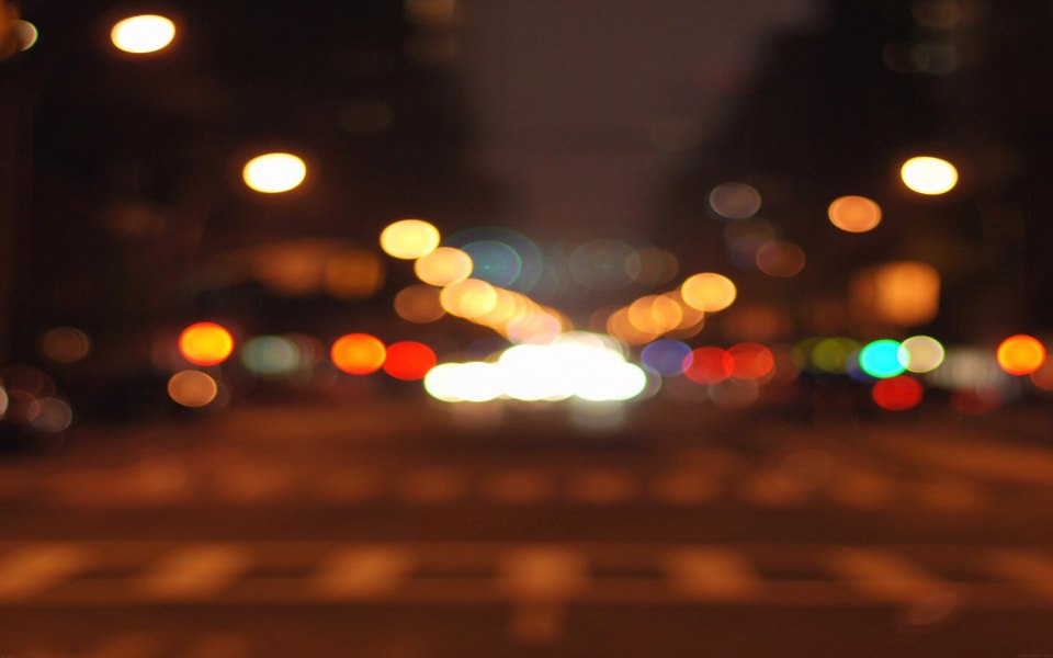 Download Blurred City Lights On Road wallpaper
