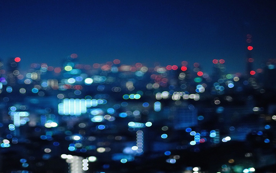Download Blurry Lights In A City wallpaper