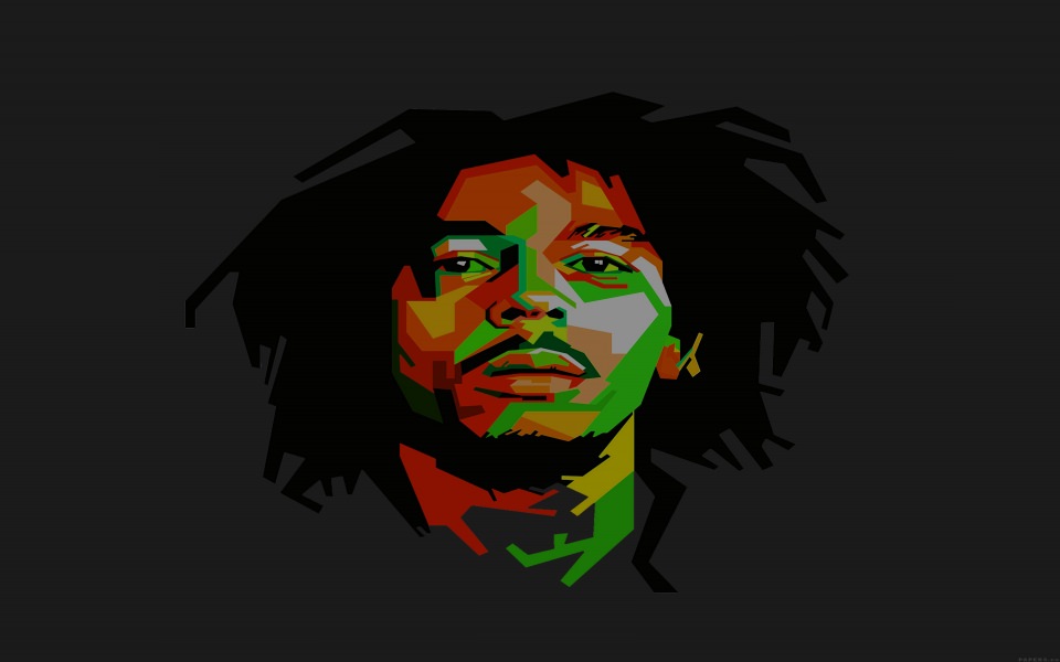 Download Bob Marley Colourful Art wallpaper
