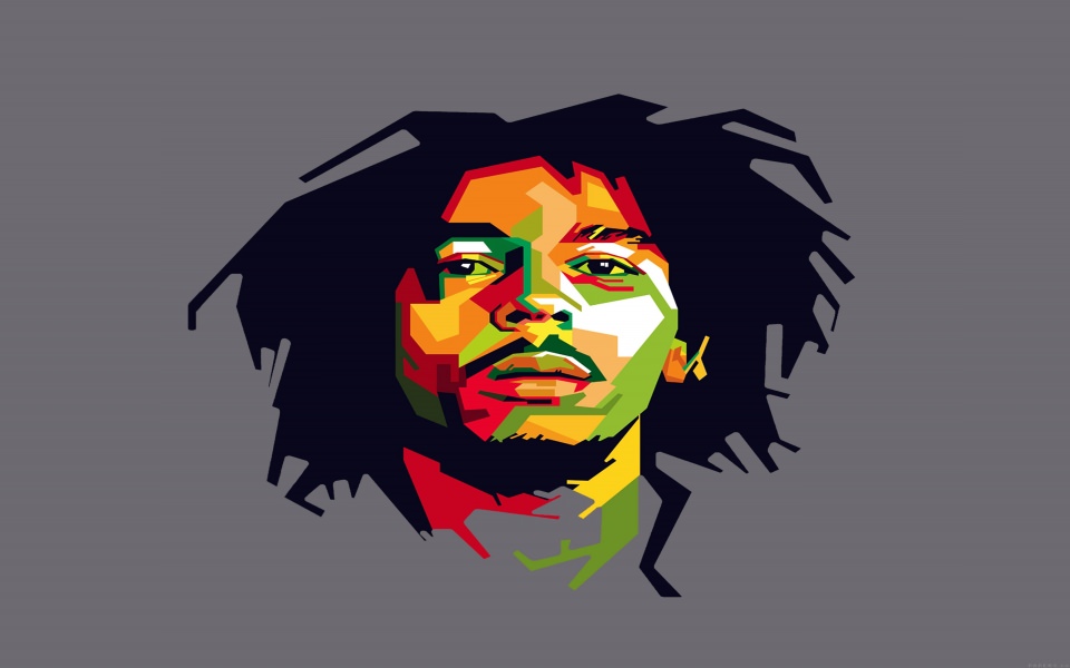 Download Bob Marley Illustration Art Wallpaper - GetWalls.io