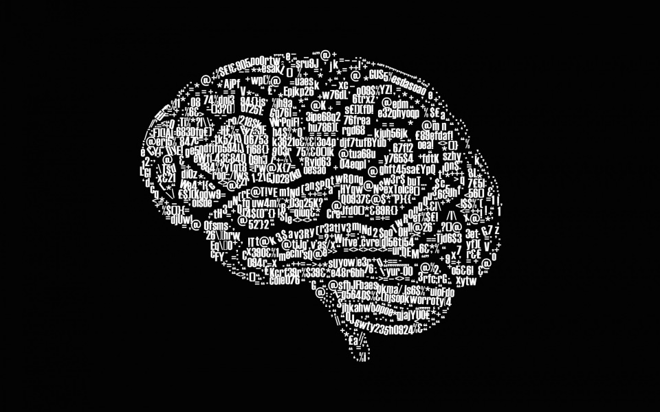 Download Brain Typography wallpaper