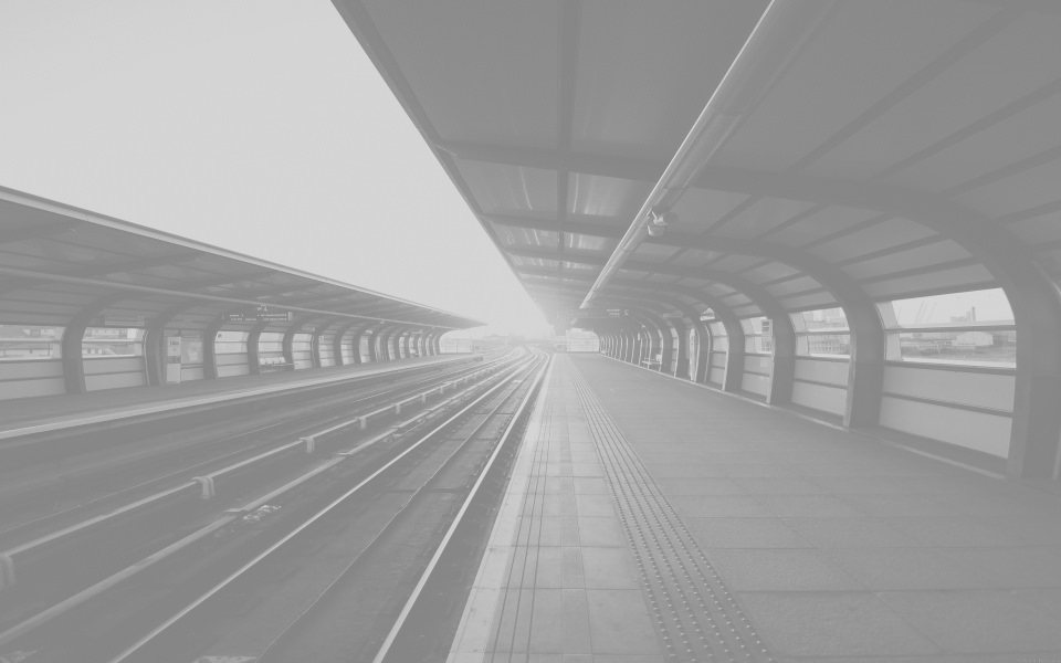 Download Bright Black and White Train Station wallpaper