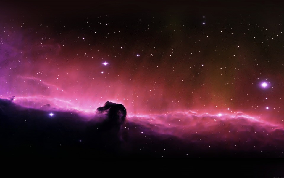 Download Brilliant Pink Space And Clouds wallpaper