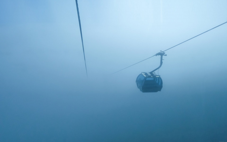 Download Cable Car In Fog wallpaper