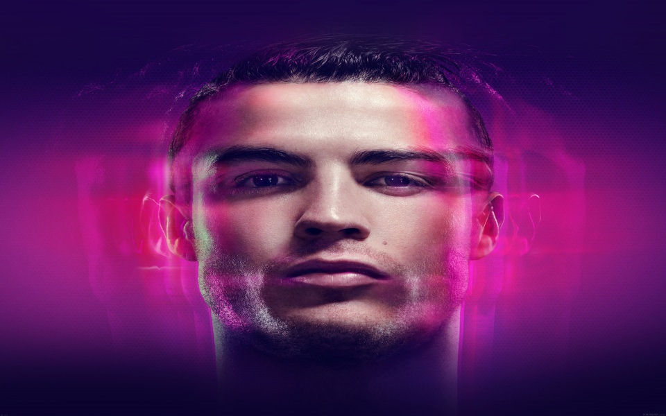Download Christiano Ronaldo Purple Face wallpaper