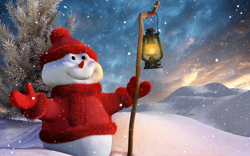 Download Christmas Snowman wallpaper