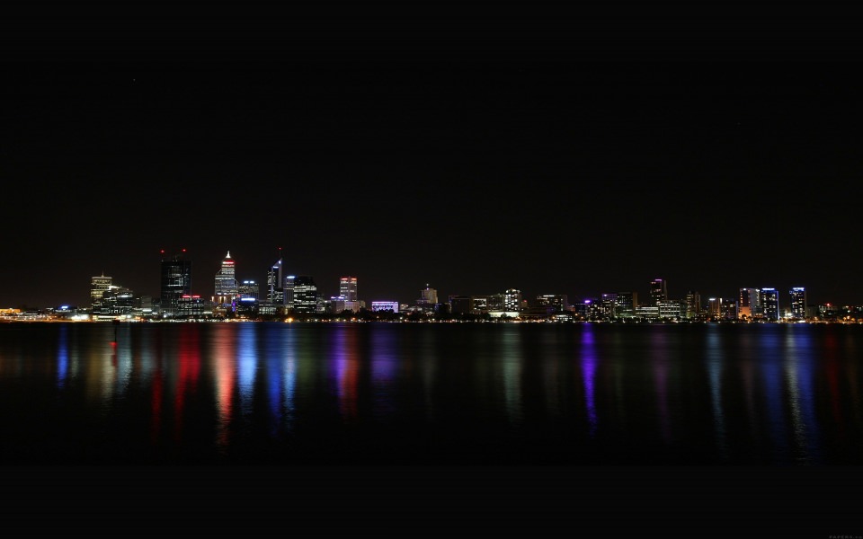 Download City Lights Reflection wallpaper