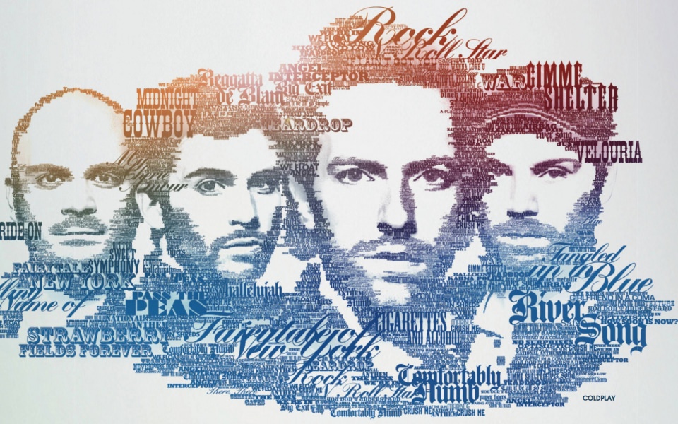 Download Coldplay Typography Band wallpaper