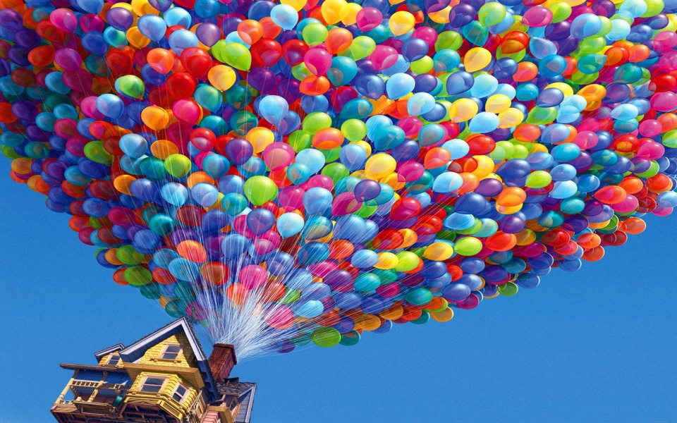 Download Colorful Balloons from Disney's Up wallpaper