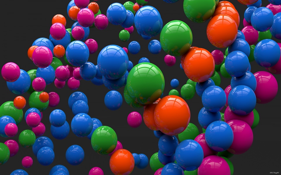 Download Colourful 3D Balls wallpaper