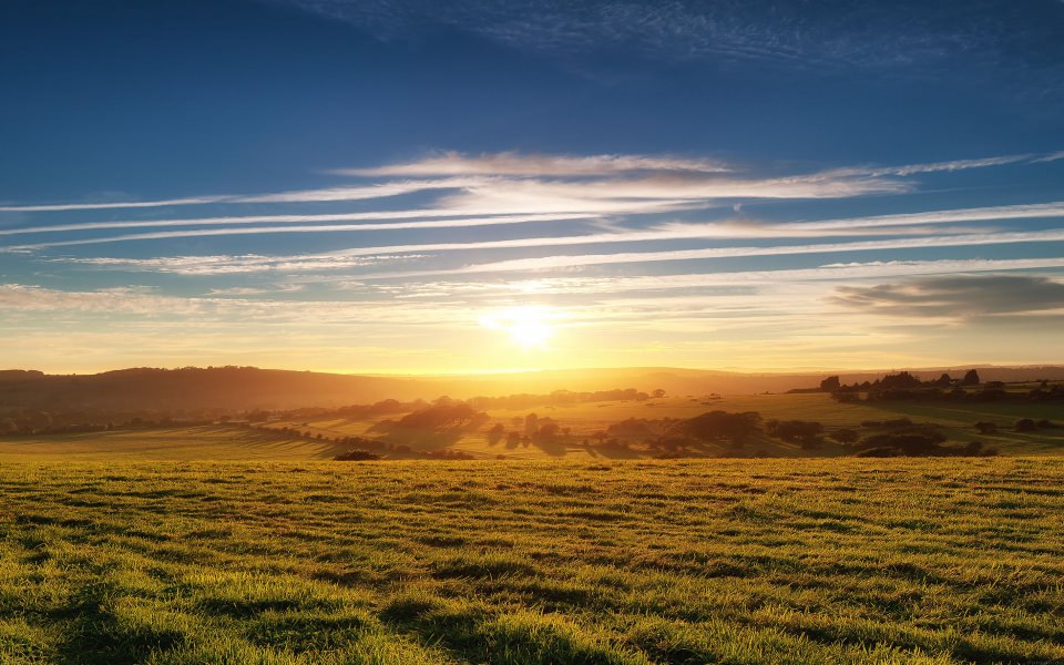 Download Countryside Sunrise View wallpaper