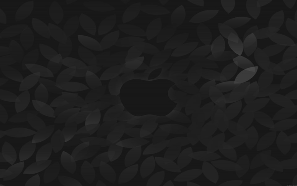 Download Dark Apple Logo Petals wallpaper