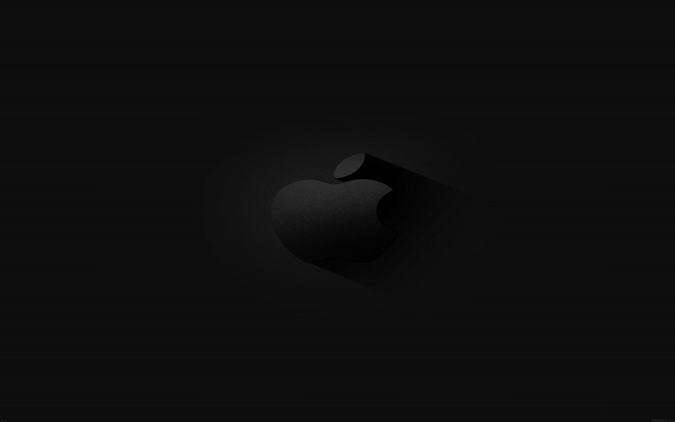 Download Dark Black Apple Shadow Logo wallpaper
