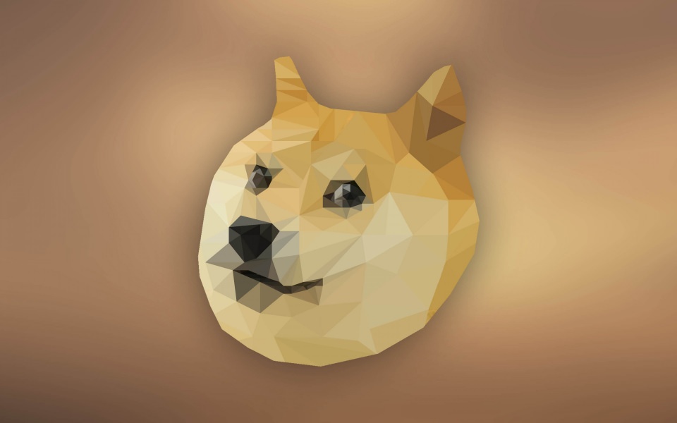 Download Digital Polygon Dog wallpaper