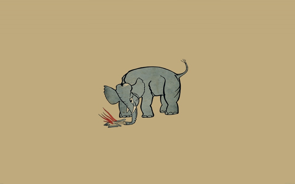 Download Elephant Cartoon Drawing wallpaper
