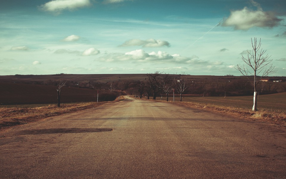 Download Filtered Photograph Long Road wallpaper
