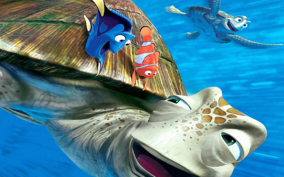 Download Finding Nemo Turtle Ride Wallpaper wallpaper