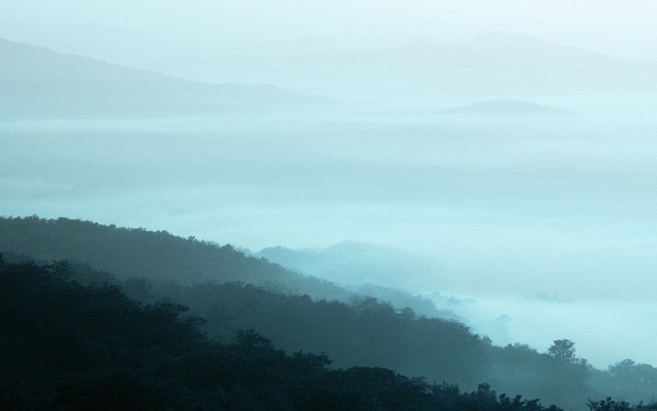 Download Fog View Over Mountain wallpaper