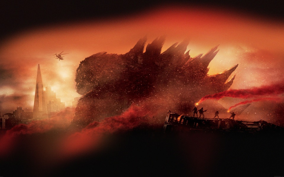Download Godzilla Red City wallpaper