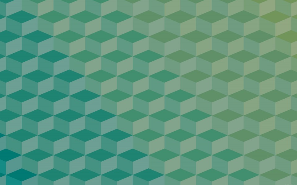 Download Gradient Green 3D Cubes wallpaper