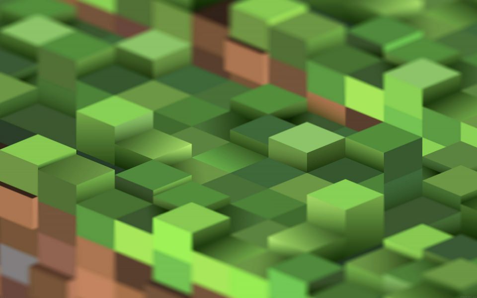 Download Green 3d Cubes wallpaper
