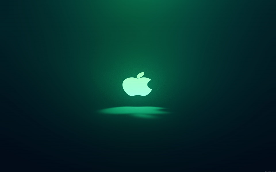 Download Green Apple Logo Light From Above wallpaper