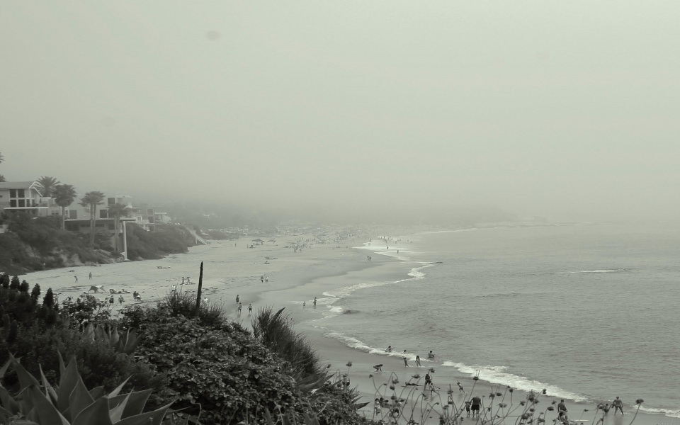 Download Grey Beach Scene wallpaper