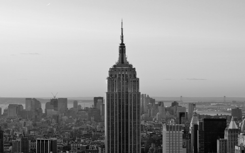 Download Grey Shot of New York Skyline wallpaper