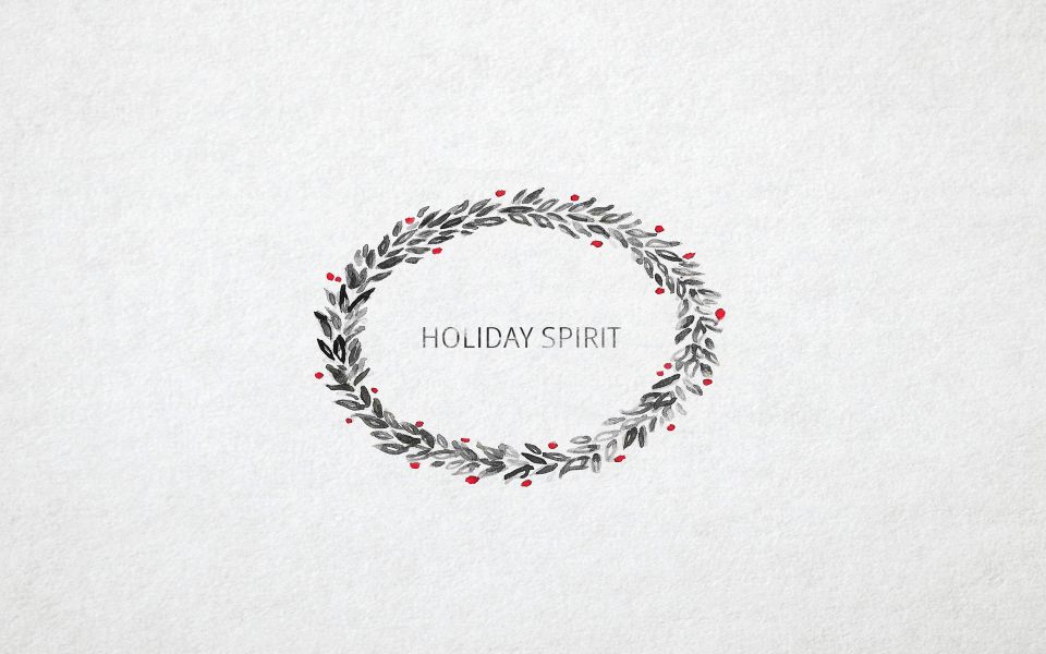 Download Holiday Spirit Wreath wallpaper