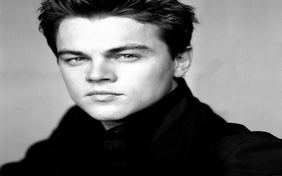 Download Leonardo DiCaprio Black And White Wallpaper - GetWalls.io