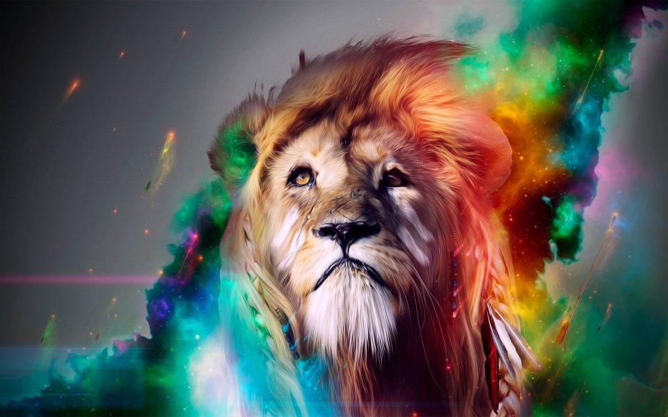 Download Lion Art wallpaper