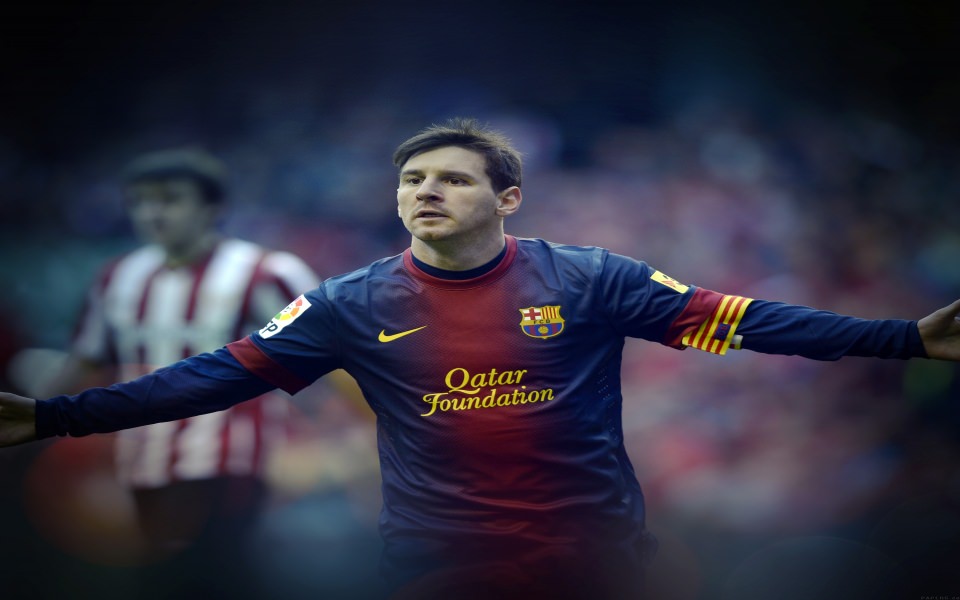 Download Lionel Messi After A Goal wallpaper