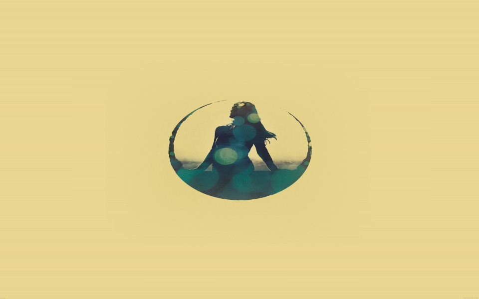 Download Mermaid In Circle wallpaper