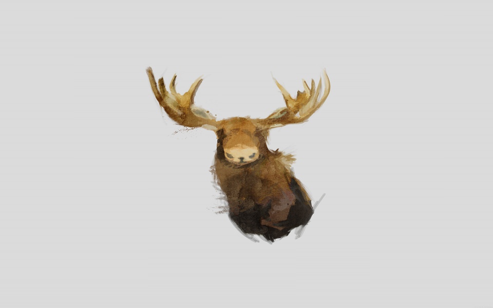Download Minimal Illustration of A Moose wallpaper