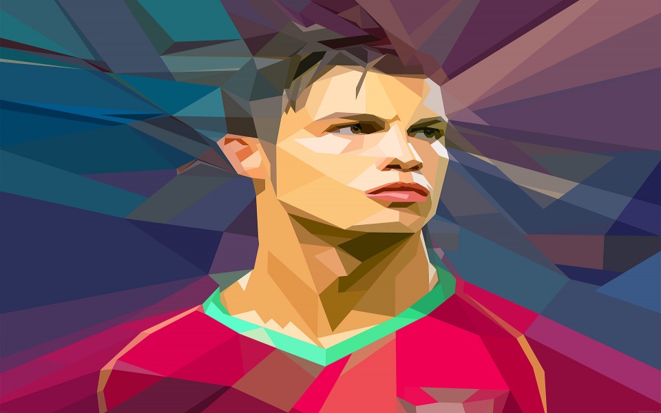 Download Mosaic Cristiano Ronaldo Pattern wallpaper