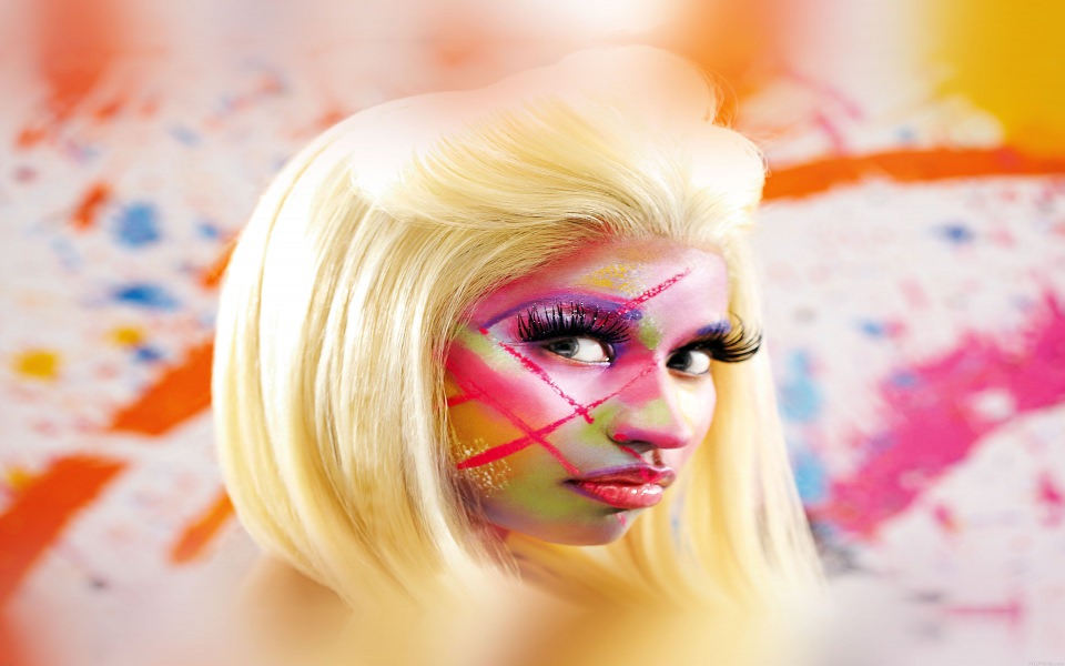 Download Nicki Minaj Colourful Portrait wallpaper
