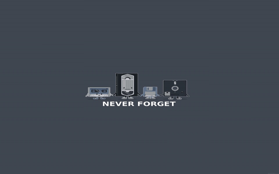 Download Old Technology 'Never Forget' wallpaper