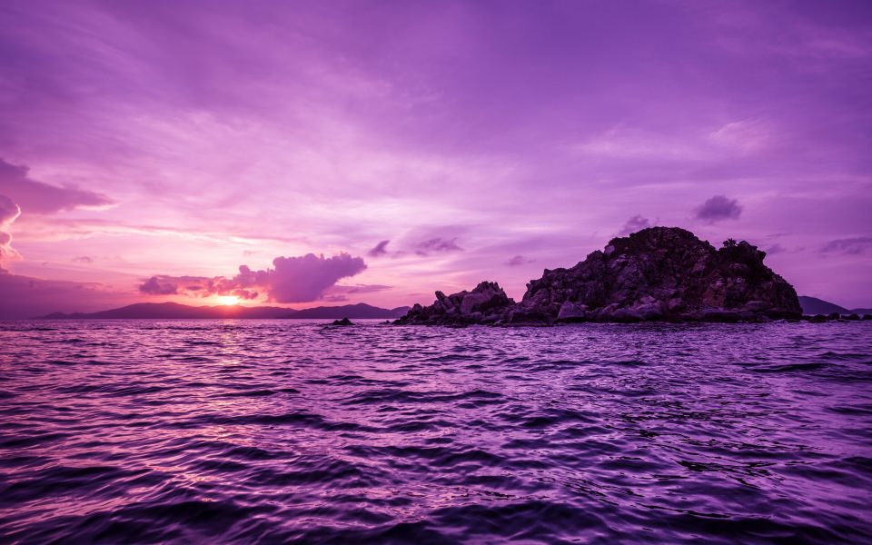 Download Pelican Island Purple Sunset wallpaper