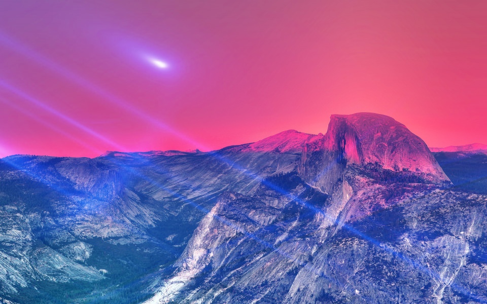 Download Pink And Blue Yosemite wallpaper