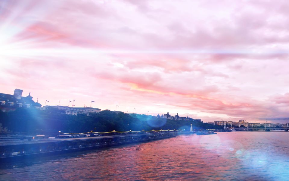 Download Pink Clouds and Pink River wallpaper