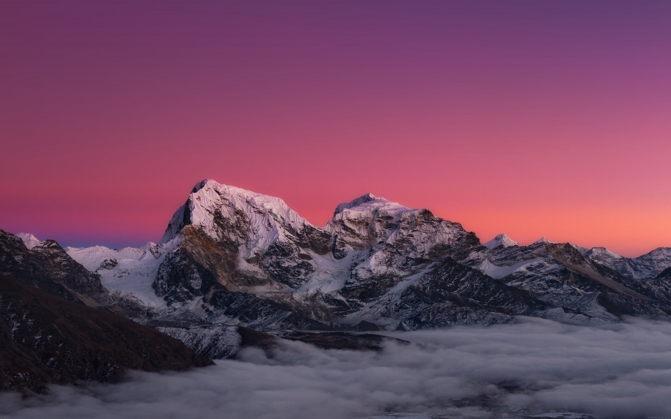 Download Purple Sky Over Himalayas wallpaper
